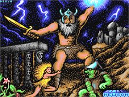 Title screen of Stormlord on the Commodore 64.