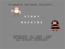 Title screen of Story Machine on the Commodore 64.