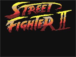 Title screen of Street Fighter II on the Commodore 64.
