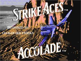 Title screen of Strike Aces on the Commodore 64.