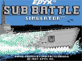 Title screen of Sub Battle Simulator on the Commodore 64.