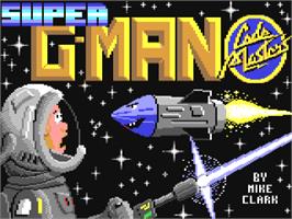 Title screen of Super G-Man on the Commodore 64.