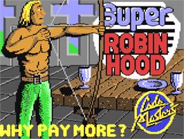 Title screen of Super Robin Hood on the Commodore 64.