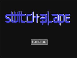 Title screen of Switchblade on the Commodore 64.