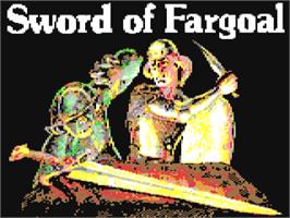 Title screen of Sword of Fargoal on the Commodore 64.