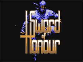 Title screen of Sword of Honour on the Commodore 64.