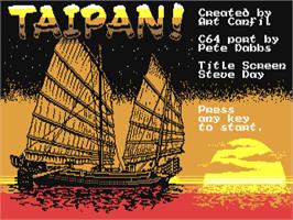 Title screen of Tai-Pan on the Commodore 64.