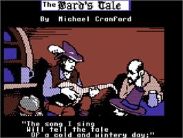 Title screen of Tales of the Unknown, Volume I: The Bard's Tale on the Commodore 64.