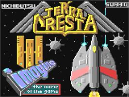 Title screen of Terra Cresta on the Commodore 64.