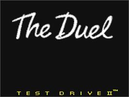 Title screen of Test Drive 2 - The Duel on the Commodore 64.