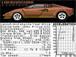 Title screen of Test Drive II Car Disk: The Supercars on the Commodore 64.