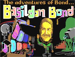 Title screen of The Adventures of Bond... Basildon Bond on the Commodore 64.