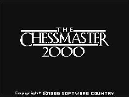 Title screen of The Chessmaster 2000 on the Commodore 64.