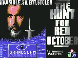 Title screen of The Hunt for Red October on the Commodore 64.
