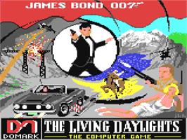 Title screen of The Living Daylights on the Commodore 64.