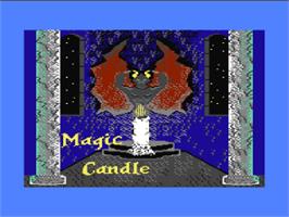 Title screen of The Magic Candle on the Commodore 64.
