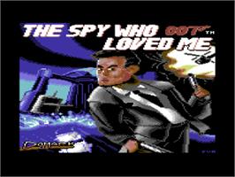 Title screen of The Spy Who Loved Me on the Commodore 64.