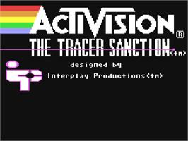 Title screen of The Tracer Sanction on the Commodore 64.