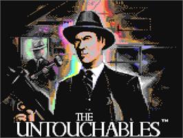 Title screen of The Untouchables on the Commodore 64.