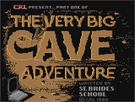 Title screen of The Very Big Cave Adventure on the Commodore 64.