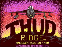 Title screen of Thud Ridge: American Aces in 'Nam on the Commodore 64.