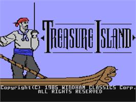Title screen of Treasure Island on the Commodore 64.