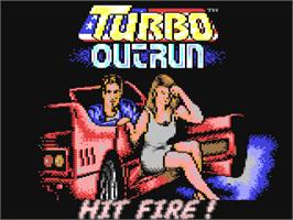 Title screen of Turbo Outrun on the Commodore 64.