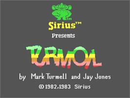 Title screen of Turmoil on the Commodore 64.