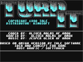 Title screen of Turn It on the Commodore 64.