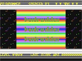 Title screen of Voidrunner on the Commodore 64.