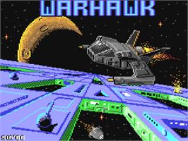 Title screen of Warhawk on the Commodore 64.
