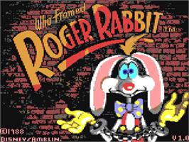 Title screen of Who Framed Roger Rabbit on the Commodore 64.