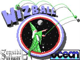 Title screen of Wizball on the Commodore 64.