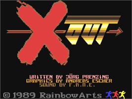 Title screen of X-Out on the Commodore 64.