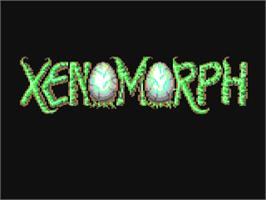 Title screen of Xenomorph on the Commodore 64.