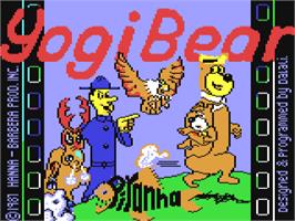 Title screen of Yogi Bear on the Commodore 64.