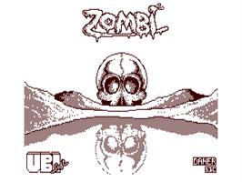 Title screen of Zombi on the Commodore 64.