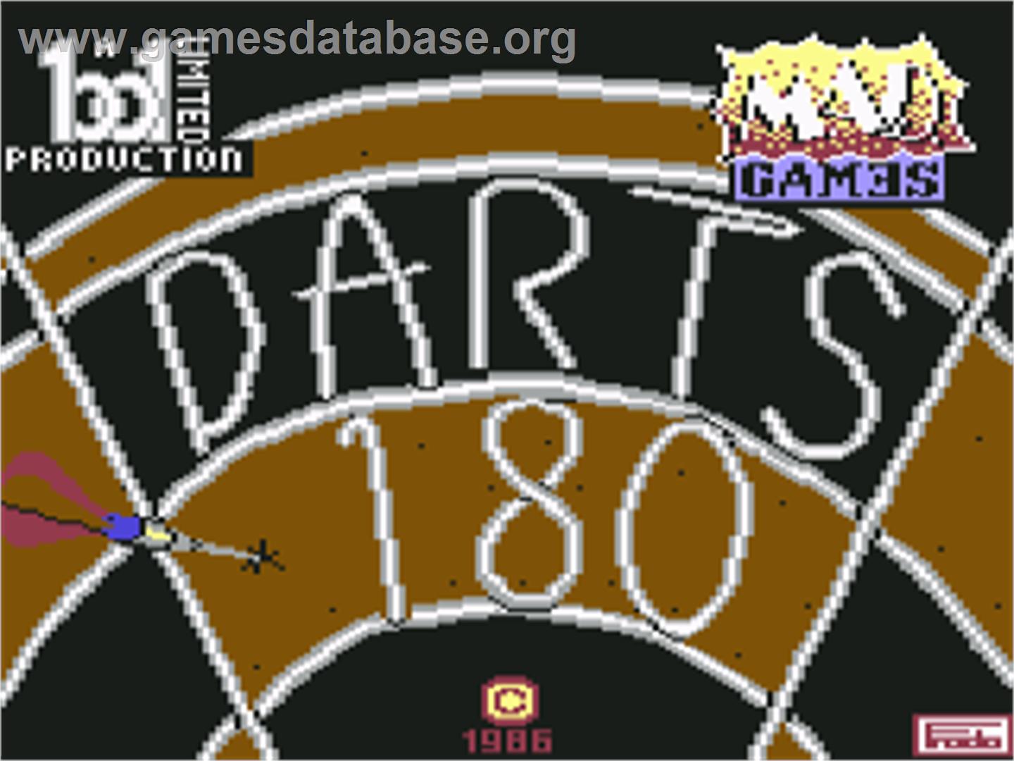 180! Pub Darts - Commodore 64 - Artwork - Title Screen