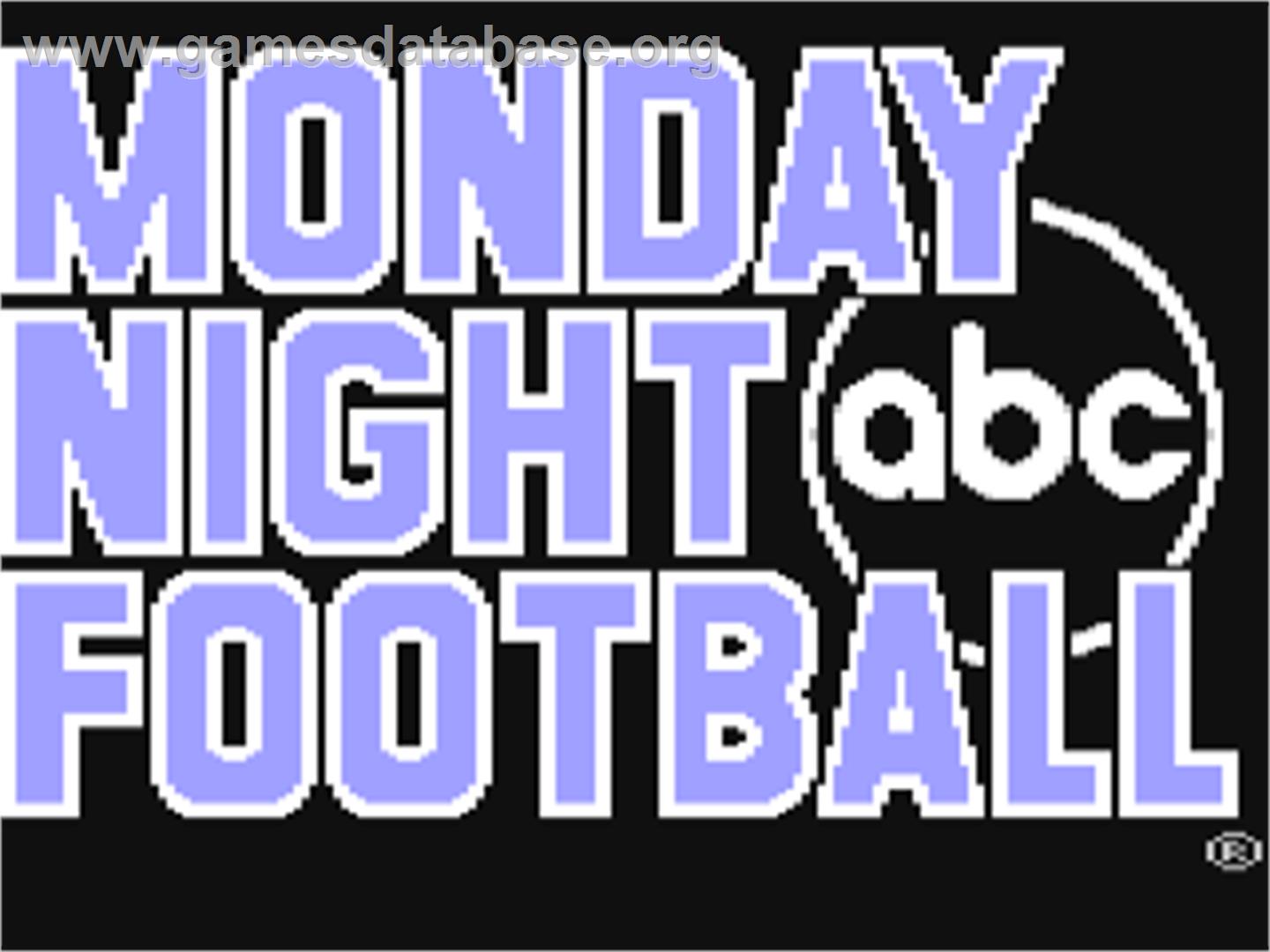 ABC Monday Night Football - Commodore 64 - Artwork - Title Screen