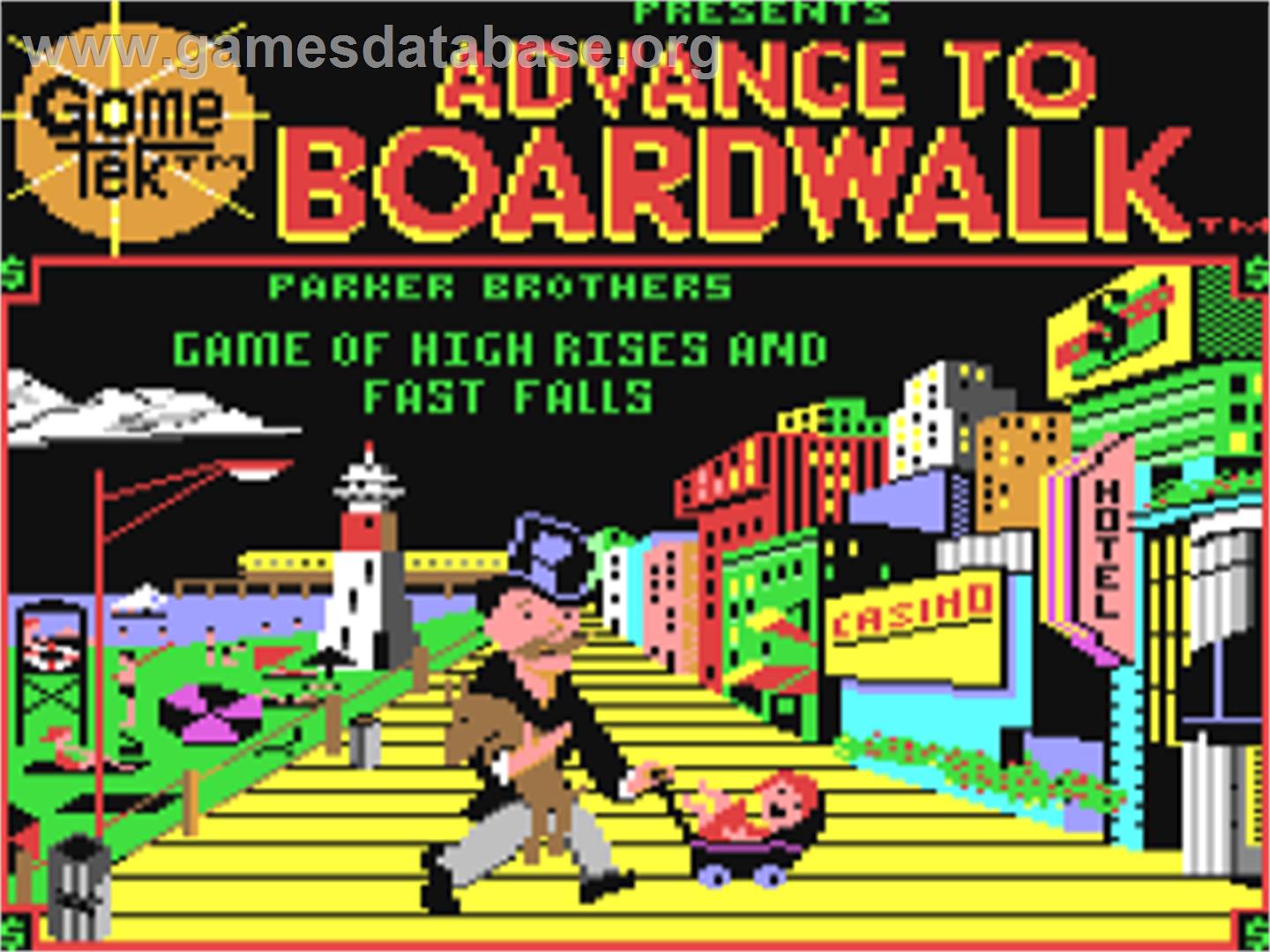 Advance to Boardwalk - Commodore 64 - Artwork - Title Screen