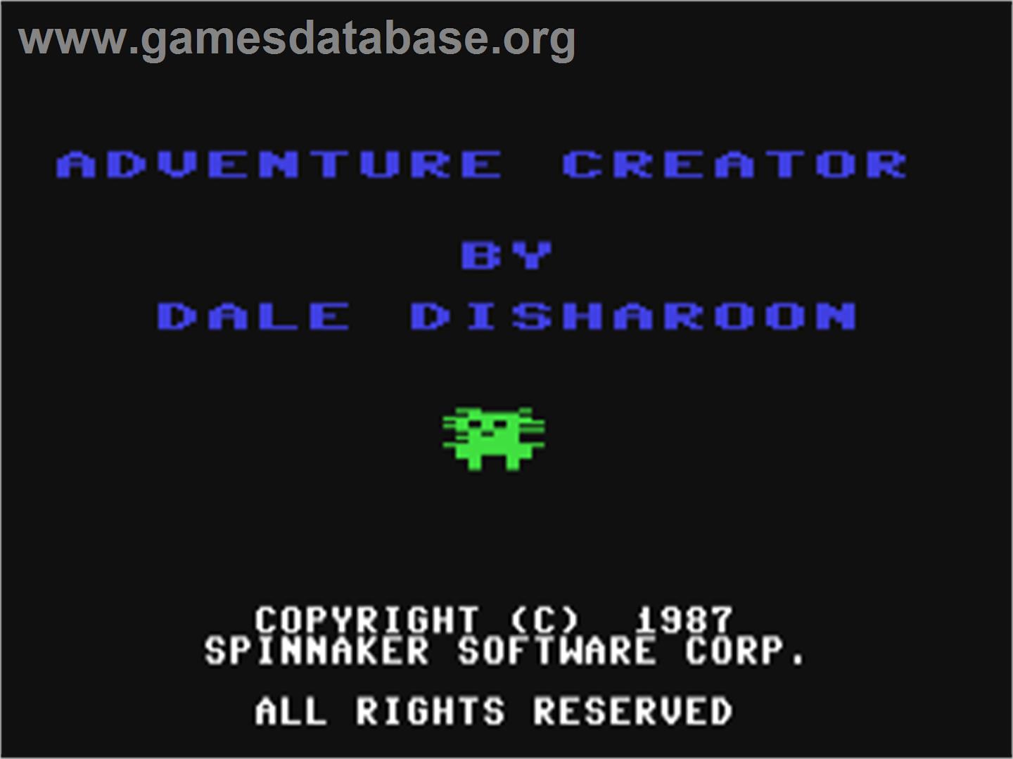 Adventure Creator - Commodore 64 - Artwork - Title Screen