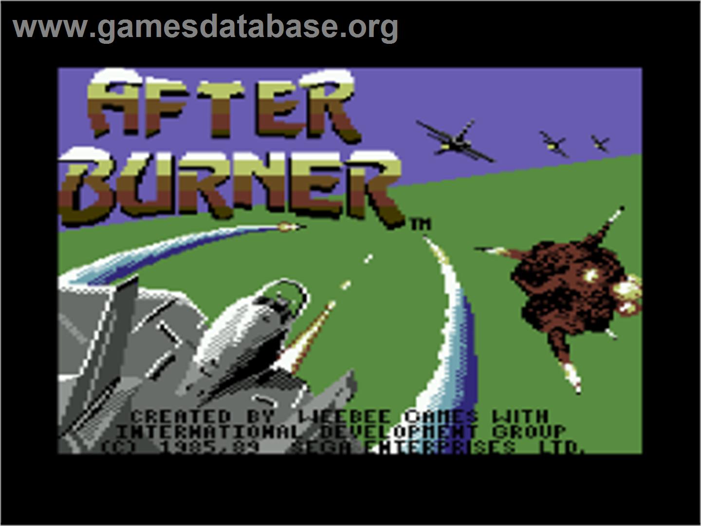 After Burner - Commodore 64 - Artwork - Title Screen