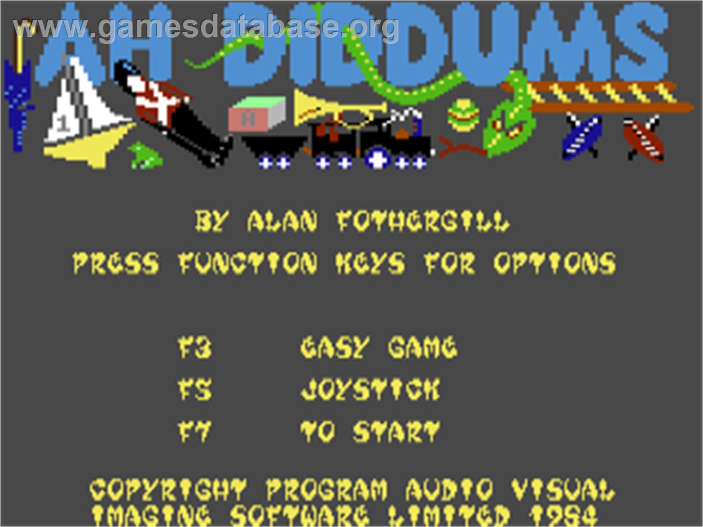 Ah Diddums - Commodore 64 - Artwork - Title Screen