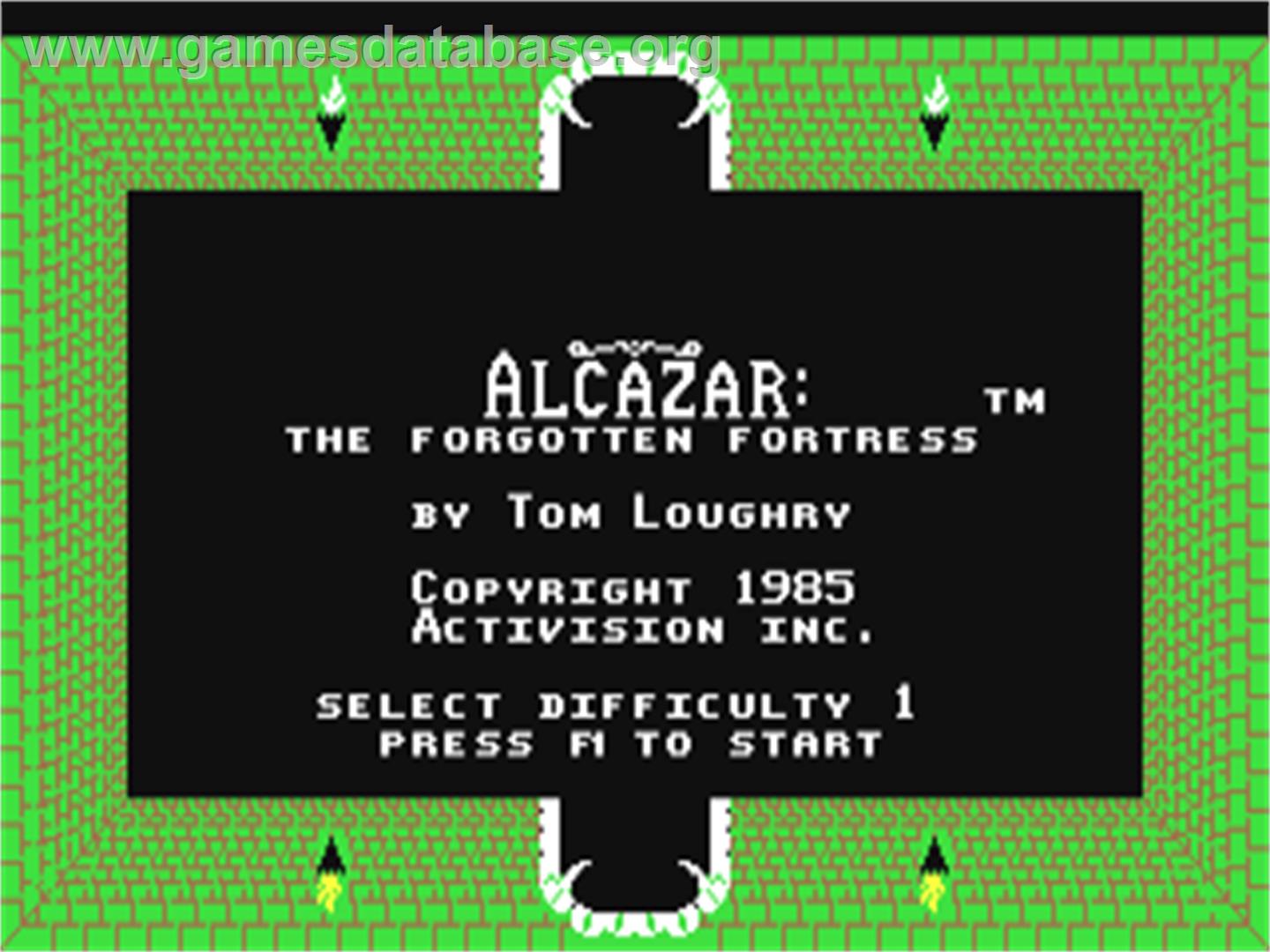 Alcazar: The Forgotten Fortress - Commodore 64 - Artwork - Title Screen