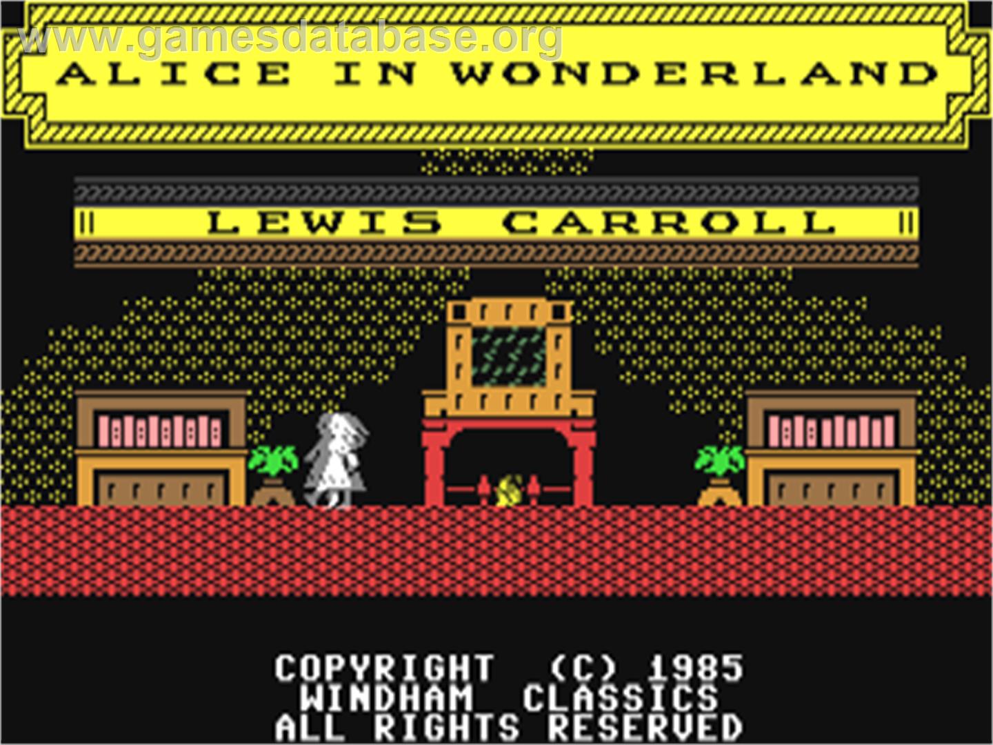 Alice in Wonderland - Commodore 64 - Artwork - Title Screen