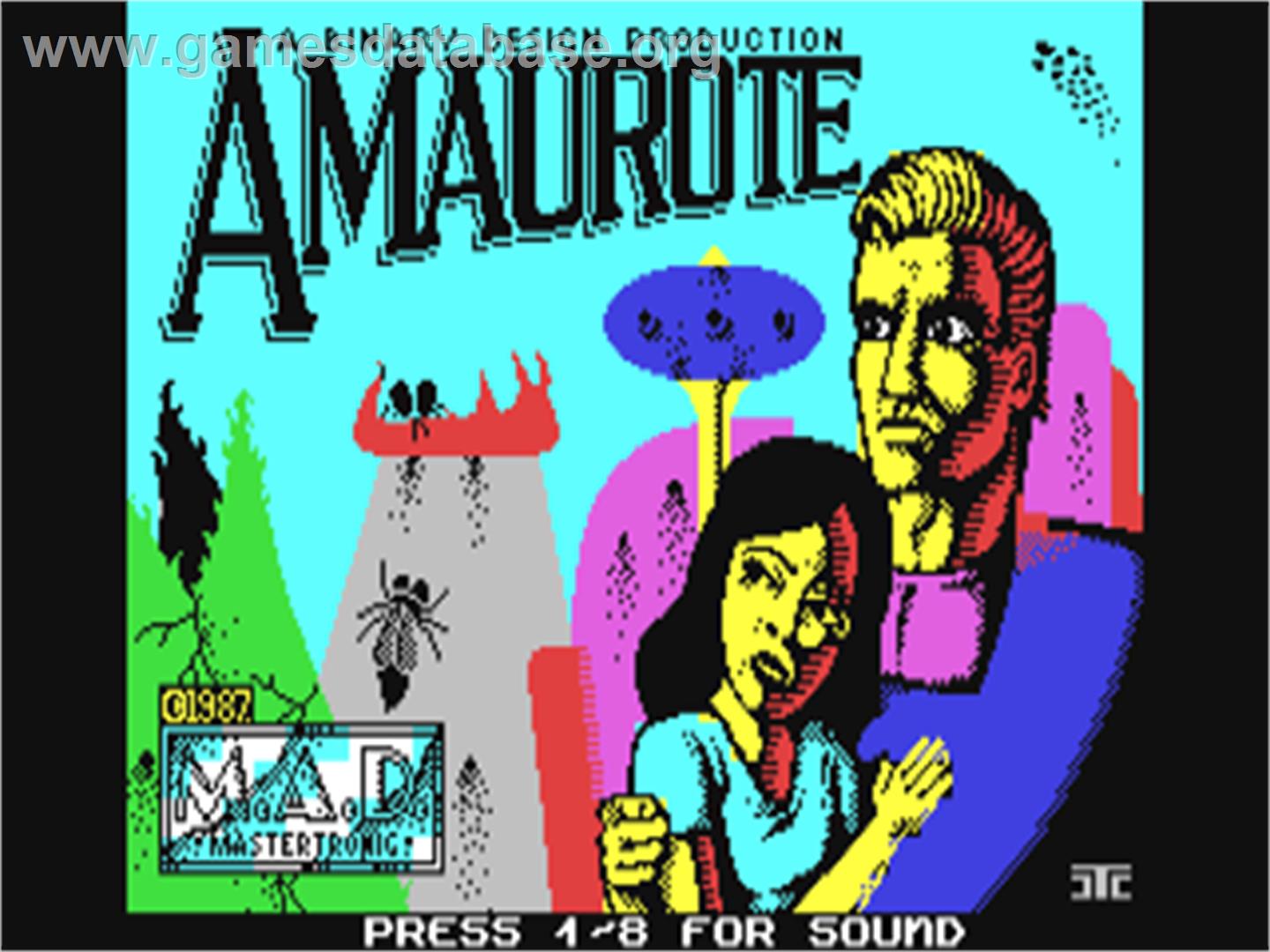 Amaurote - Commodore 64 - Artwork - Title Screen