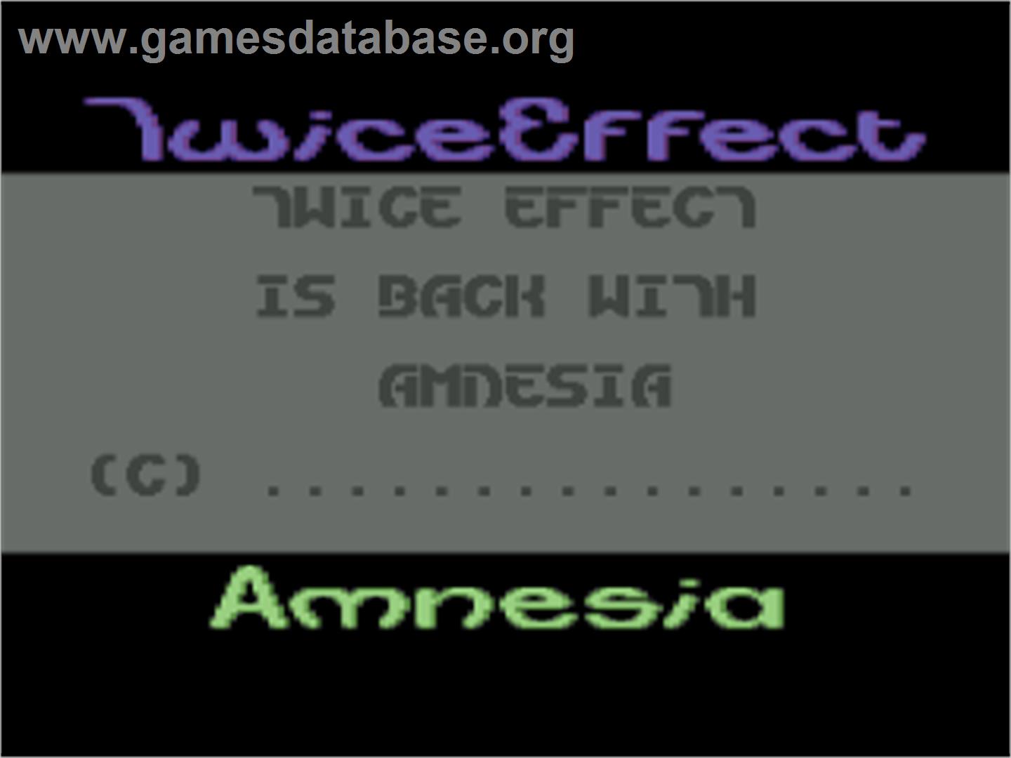 Amnesia - Commodore 64 - Artwork - Title Screen