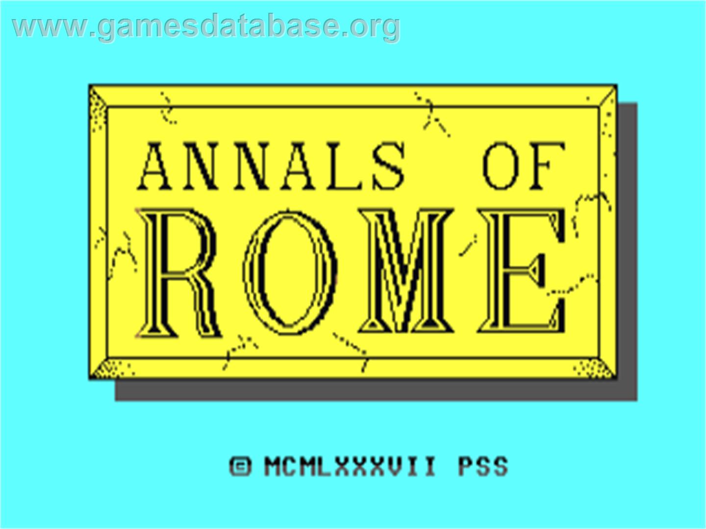 Annals of Rome - Commodore 64 - Artwork - Title Screen