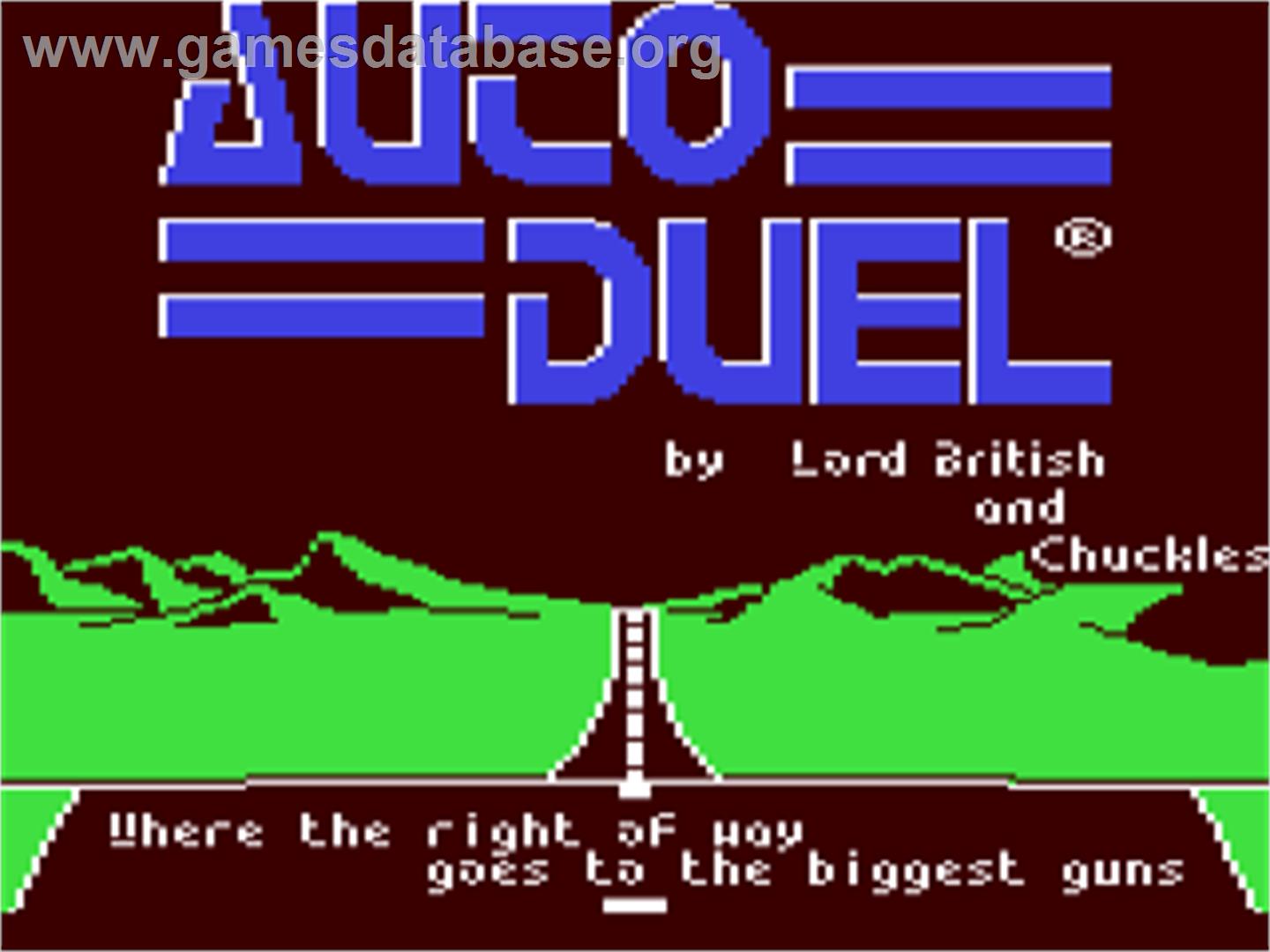 Autoduel - Commodore 64 - Artwork - Title Screen