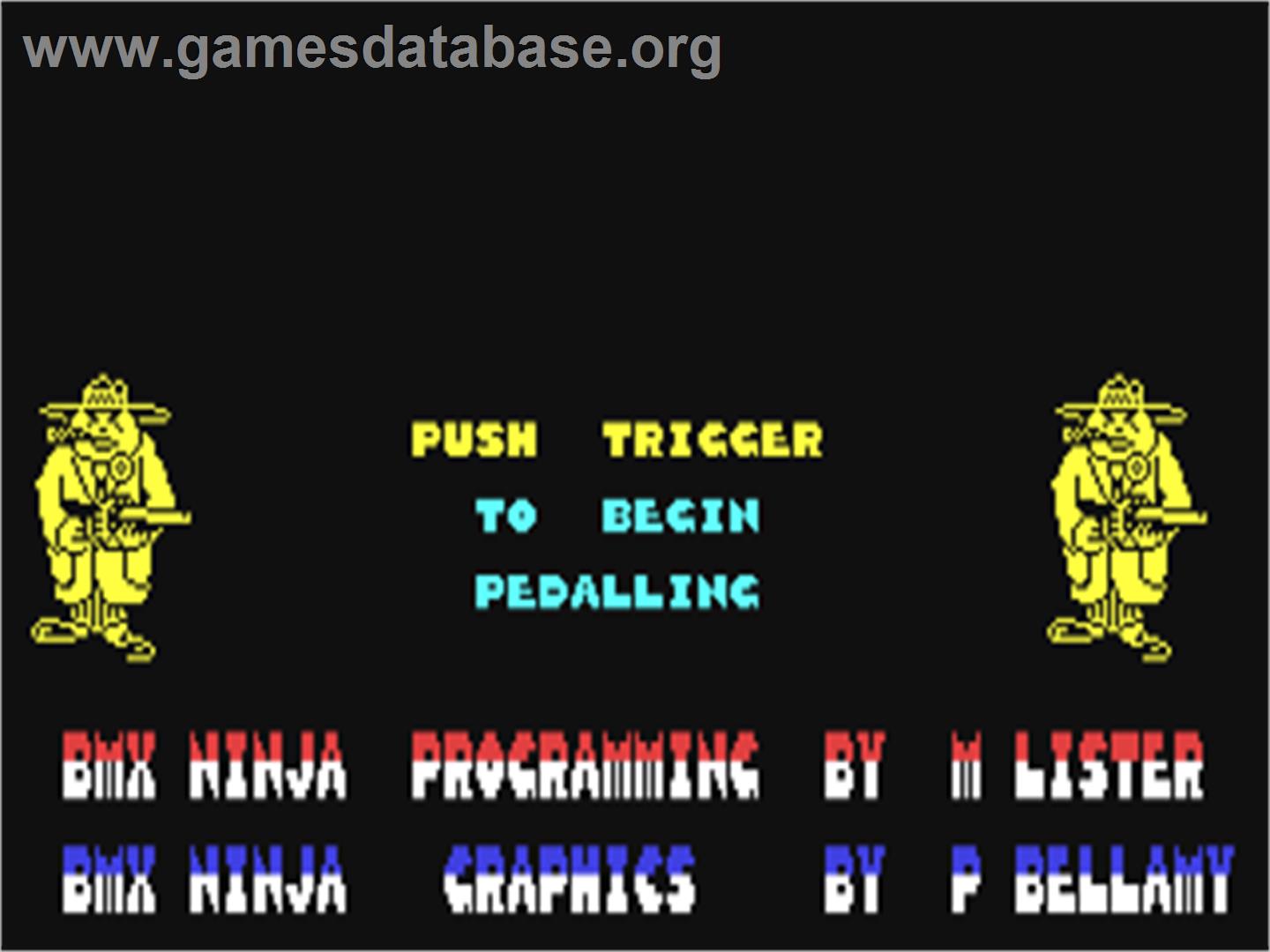 BMX Ninja - Commodore 64 - Artwork - Title Screen
